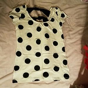 Polka dot short sleeved shirt